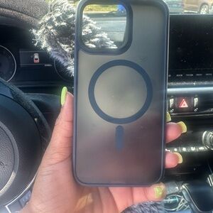 Blue and Gray MagSafe iPhone Case